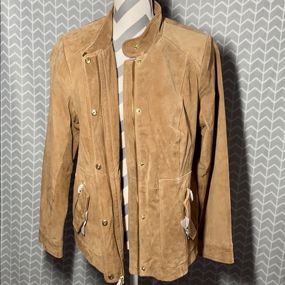 Isaac Mizrahi Jackets \u0026 Coats | Isaac Mizrahi Leather Jacket | Color: Brown/Tan | Size: 18W | Thegraychevron's Closet